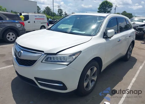 2016 Acura Mdx Acurawatch Plus Package from USA, damaged, VIN 5FRYD3H28GB018853